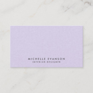 Carte De Visite Lavande simple Lavande violette Professionnel