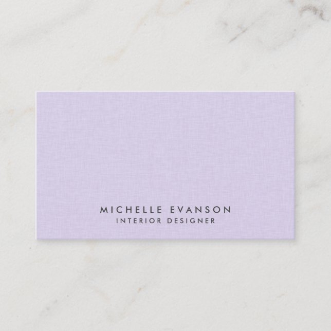 Carte De Visite Lavande simple Lavande violette Professionnel (Devant)