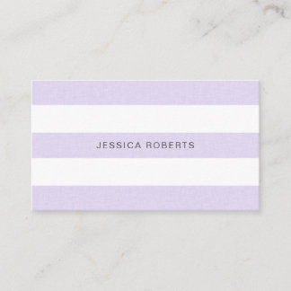 Carte De Visite Lavande Violet Faux Linge Motif Moderne