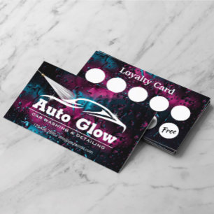 Carte De Visite Lave-auto Détail de l'auto Nettoyage moderne Loyau