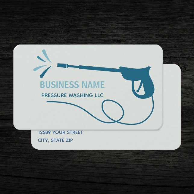 Carte De Visite Lave-pression Lave-linge de la maison de voiture (Pressure Washing Business Cards)