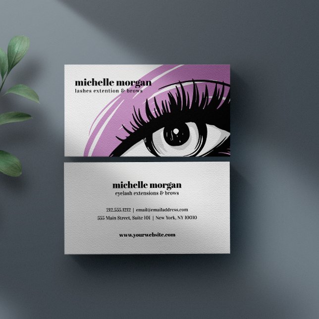 Carte De Visite Lavender Eye shadow Eyelash Brows professionnel (Créateur téléchargé)