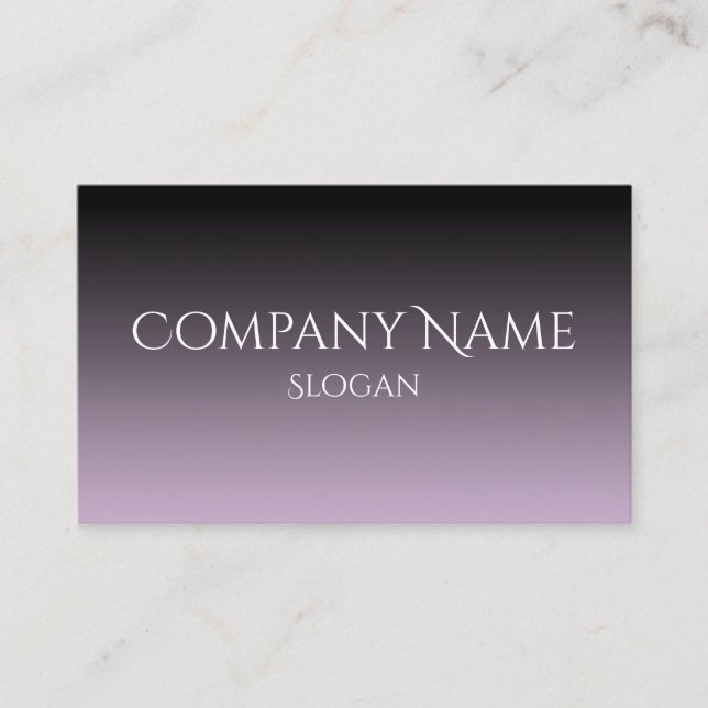 Carte De Visite Lavender Grey et Black Ombre (Devant)