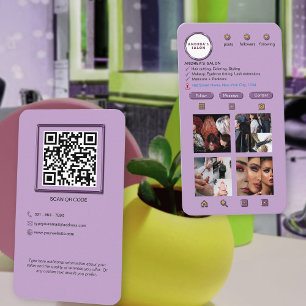 Carte De Visite Lavender Light Purple Trendy Instagram Salon