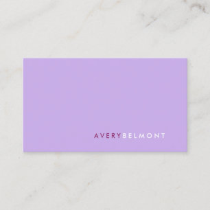 Carte De Visite Lavender Professional Minimaliste