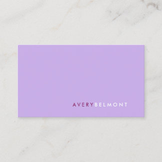 Carte De Visite Lavender Professional Minimaliste