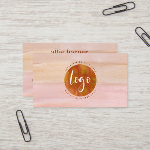 Carte De Visite Laver Chic en terre cuite aquarelle