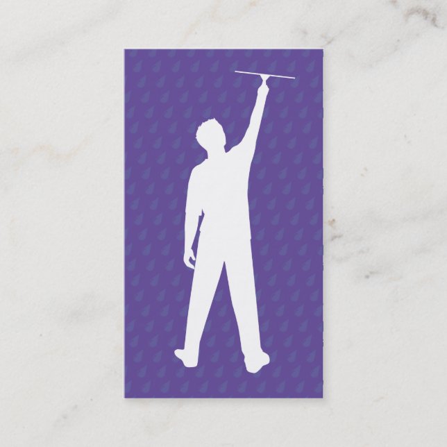 Carte De Visite Laveur de vitres Sillouette (Devant)