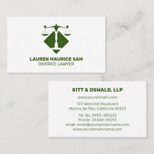 Carte De Visite Law Office Divorce Specialist Minimalist