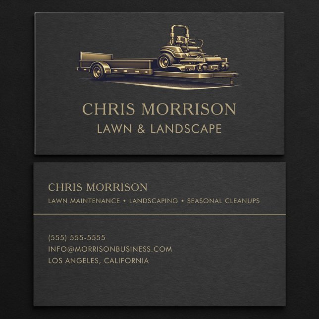 Carte De Visite Lawn and Landscape Mower Business Card (Créateur téléchargé)