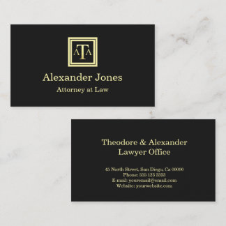 Carte De Visite Lawyer Black Modern Business Card