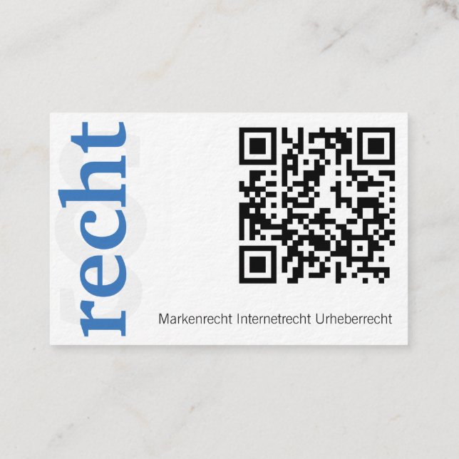 Carte De Visite lawyer with qr code business card (Dos)