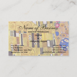 Carte De Visite Le Baiser de Klimt, motif de design en or Art Nouv