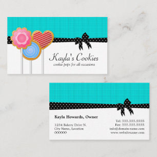 Carte De Visite Le biscuit saute la turquoise