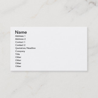 Carte De Visite Le blaireau humain s'occupe