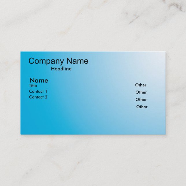Carte De Visite le bleu se fanent (Devant)