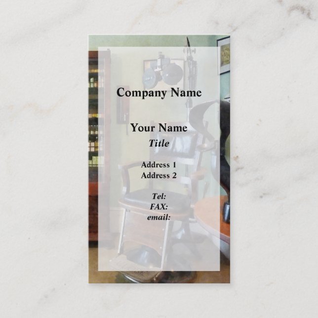 Carte De Visite Le bureau de l'ophtalmologiste (Devant)