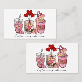 Carte De Visite Le café est ma Saint Valentin