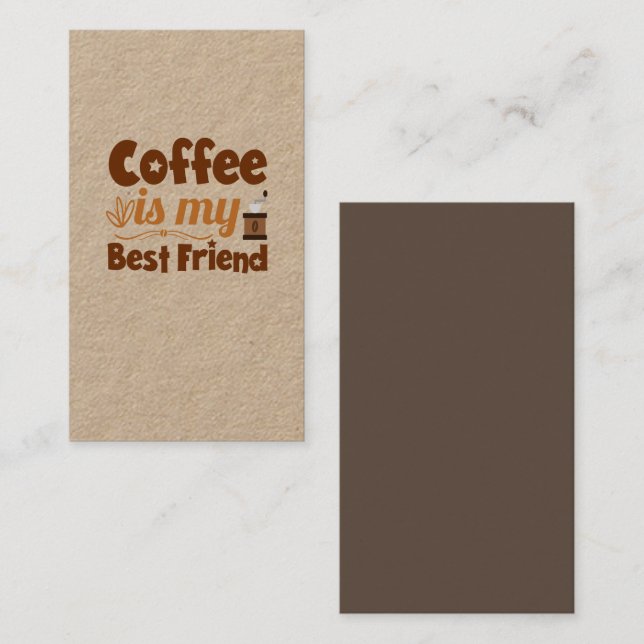 Carte De Visite Le café est mon meilleur ami (Devant / Derrière)