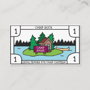 Carte De Visite Le camp de jeunes d'été oppose le signe de l'îl