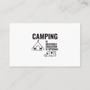 CARTE DE VISITE LE CAMPING EST INÉVITABLE L'ÉDUCATION EST FACULT