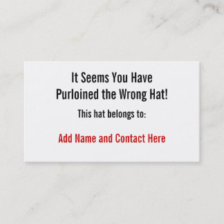 Carte De Visite Le casquette faux