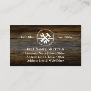 Carte De Visite Le charpentier professionnel de constructeur usine