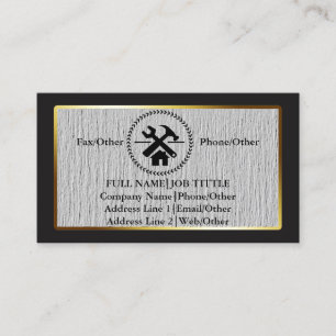 Carte De Visite Le charpentier professionnel de constructeur usine