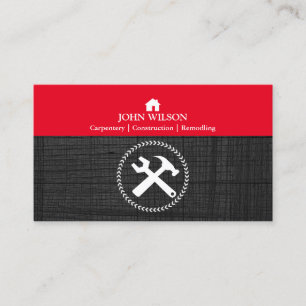 Carte De Visite Le charpentier professionnel de constructeur usine