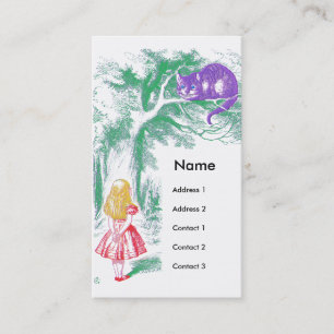 Carte De Visite "Le Chat Cheshire" de "Alice au pays des merveille