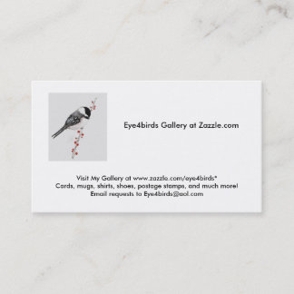 Carte De Visite le chickadee, visitent ma galerie chez