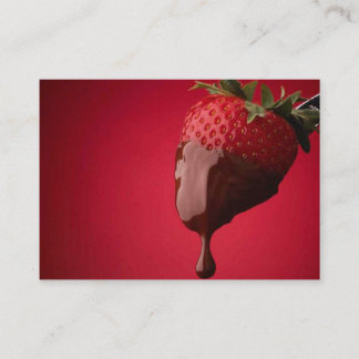 Carte De Visite Le chocolat a plongé la fraise