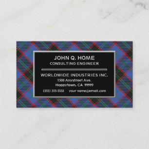 Carte De Visite Le clan écossais autoguident le plaid de tartan d