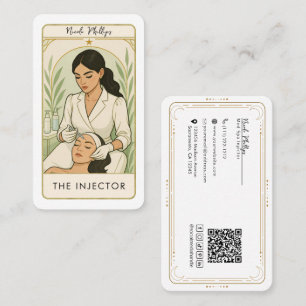 Carte De Visite Le code QR de l'Injecteur Med Spa Skin Tarot pour