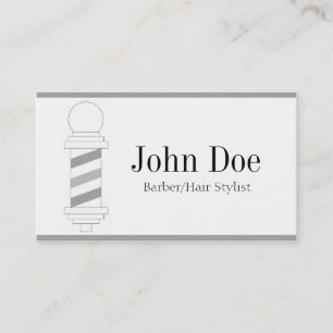 Carte De Visite Le coiffeur/coiffeur barre le blanc