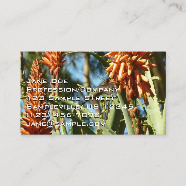 Carte De Visite Le colibri de Chine noire en vol (Devant)