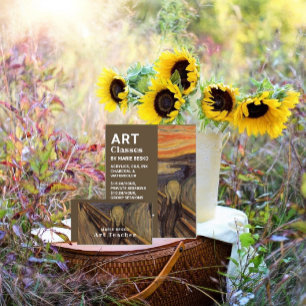 Carte De Visite Le Cri D'Edvard Munch, Professeur D'Art