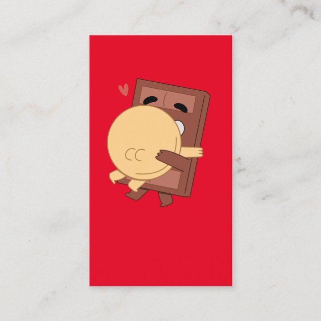 Carte De Visite Le Cutest Hug Pancake et Choco Valentine Love (Devant)