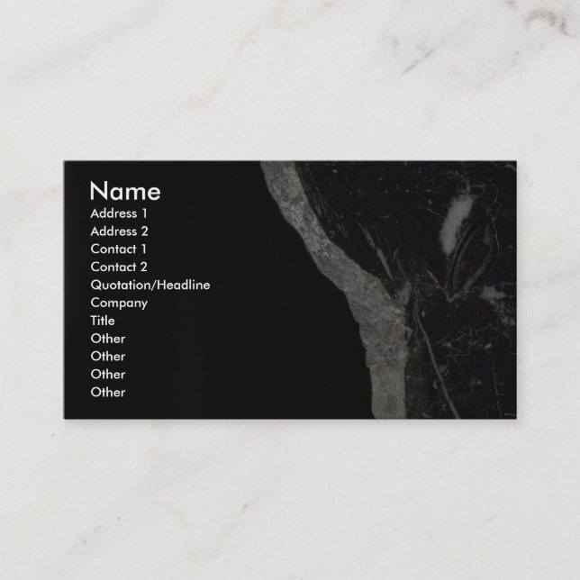 Carte De Visite Le défaut d'Andrea solide de roche (Devant)