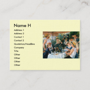 Carte De Visite Le déjeuner de Renoir de la partie de canotage