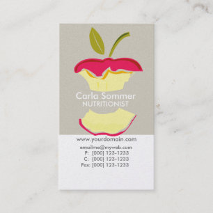 Carte De Visite Le diététicien NutriTionist de la pomme perd la sa