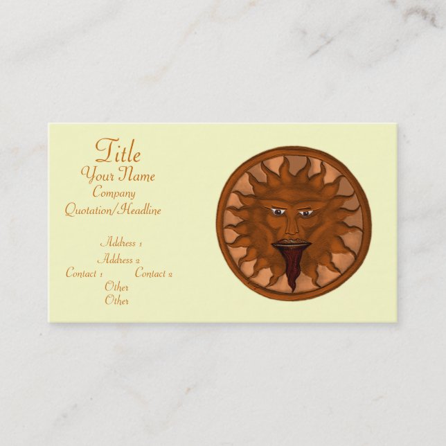 Carte De Visite Le Dieu du Soleil (Ra) (Bronze) (Devant)