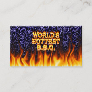 Carte De Visite Le feu du BBQ du monde et le bleu de flammes les