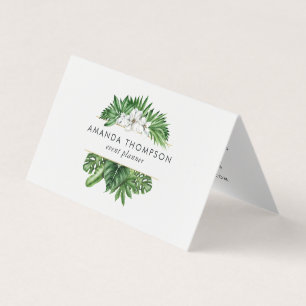 Carte De Visite Le feuillage vert tropical