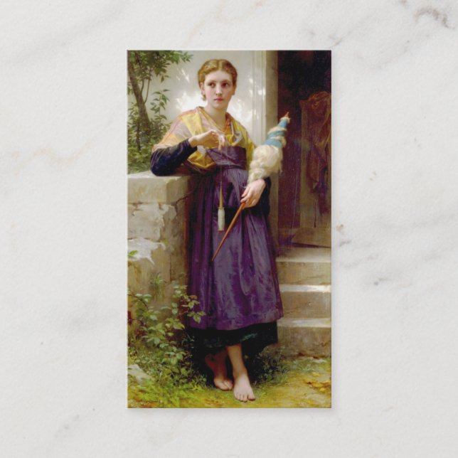 Carte De Visite Le fileur, William-Adolphe Bouguereau (Devant)