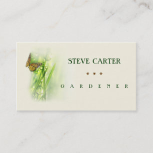 Carte De Visite Le fleuriste de papillon de pré de jardinier