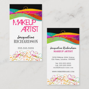 Carte De Visite Le Flourish coloré tourbillonne maquilleur
