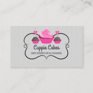 Carte De Visite Le gâteau élégant de petit gâteau saute la cuisson