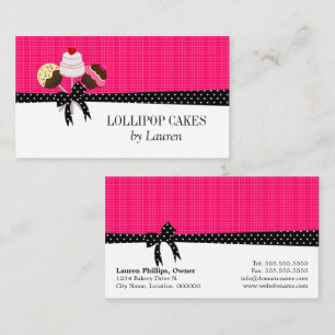 Carte De Visite Le gâteau saute le fuchsia