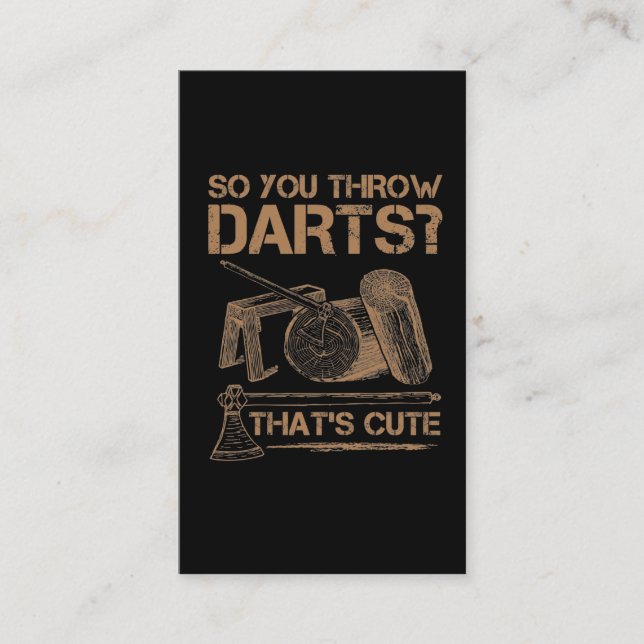 Carte De Visite Le Humour de la bûcheronnerie de Lumberjack Ax (Devant)